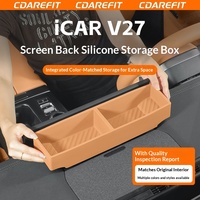 Boîte de rangement en silicone pour accessoires intérieurs de véhicule, compatible avec les écrans ICAUR V27.