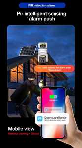 Icam365 <span class=keywords><strong>Solar</strong></span>-CCTV-Kamera mit zwei Objektiven Wifi 4G SIM-Karte CMOS-Sensor Verbrauchs armes Sicherheits <span class=keywords><strong>system</strong></span> für den Außenbereich mit PIR-Alarm - Product Image 4