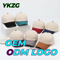 Gorra de béisbol de pana lisa de color sólido para mujer, otoño-invierno, con contraste, para exteriores, para hombre, para viaje, protección solar, visera, logotipo personalizado