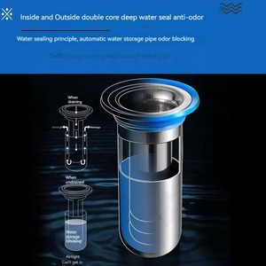 Accesorios YOTO, cubierta SS, desagüe de suelo, desagüe de suelo preventivo antiolor, desagüe de suelo cuadrado de acero inoxidable, escurridor de baño - Product Image 6