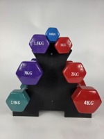Ensemble d'haltères hexagonales en caoutchouc, noyau en fonte, antidérapant, pour la musculation à domicile, la remise en forme et l'entraînement de force