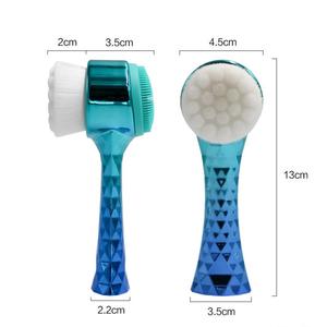 Nouvelle <span class=keywords><strong>Brosse</strong></span> <span class=keywords><strong>Nettoyante</strong></span> <span class=keywords><strong>Visage</strong></span> Double Face en <span class=keywords><strong>Silicone</strong></span> Galvanisé, Marque Privée, Étanche, Masseur Facial - Product Image 2