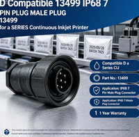 Prise mâle compatible D 13499 IP687 pour imprimante à jet d'encre continu de la série A