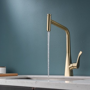 Grifo de Cocina Extraíble de Cobre con Núcleo Cerámico, Retráctil, Agua Fría y Caliente, Alto Flujo, Monomando BN-10, Diseño Moderno - Product Image 4