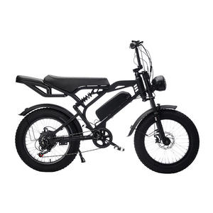 Vélo électrique de montagne à pneus gras tout-terrain avec batterie au lithium <span class=keywords><strong>sans</strong></span> balais en acier à frein à disque moteur de moyeu arrière de 20 pouces - Product Image 2