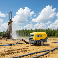 Compresseur d'air mobile Atlas Copco XAS78 7 bars avec 160 CFM, 100 psi, lubrifié, état neuf, moteur diesel pour l'exploitation minière