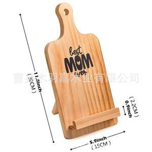 Soporte de madera para recetas con base para almacenamiento de utensilios de cocina, estante de 1 nivel para uso en escritorio - Product Image 5