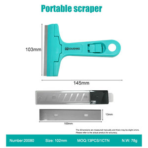 Couteau grattoir multifonctionnel en acier au carbone de haute qualité avec lame nettoyante et manche en plastique, DIY OEM, 5 lames - Product Image 6