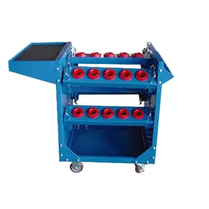 Durable Workshop CNC Tool Holder Storage Trolley Cart Cabinet With CNC Tool Holder BT30/40/50/60 HSK40/63/80/100