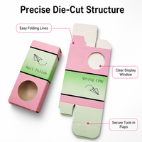 Boîte à vernis à ongles en carton écologique, pliable, pour cosmétiques, parfums, produits de soin de la peau, emballage d'huile à ongles