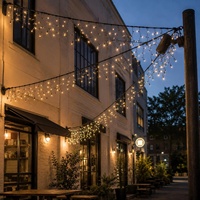 Guirlandes lumineuses en forme de glaçons en cuivre RGB, télécommande par application, câble en caoutchouc noir, IP65, résistant au froid, toutes saisons, Noël, extérieur