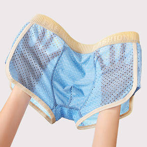 Shorts <span class=keywords><strong>de</strong></span> Boxeur pour Hommes en Soie Glacée Respirante et Confortable à Séchage Rapide, Taille Mi-Haute, Logo, <span class=keywords><strong>Sous</strong></span>-Vêtements Décontractés, Vente Directe d'Usine - Product Image 2