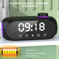 Elektronische wekker radio luidspreker RGB nachtlampje subwoofer draagbaar waterdicht batterij AirPlay draadloos voor plastic