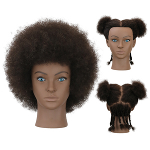 Support trépied pour perruque avec tête de mannequin en cheveux naturels - Product Image 5