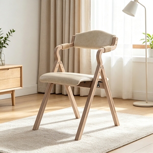 Fauteuil pliant en bois massif avec structure en X, revêtement rayé et accoudoirs en corde – Chaise de banquet – Fournisseur en gros - Product Image 1