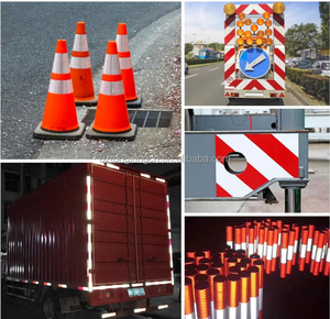 تصنيع المصنع شريط عاكس عالي الوضوح أحمر وأبيض للسلامة للشاحنات وشدة التحذير للسلامة على الطرق - Product Image 6