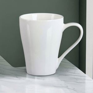 Design Wholesale Simple <b>Large</b>-capacity White Porcelain Mugs and Solid-color Ceramic <b>Cups</b> - Product Image 1