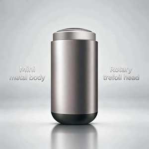 Mini rasoir de poche en aluminium pour homme, rotatif, rechargeable par USB, portable, utilisation humide et sèche, étanche, pour voyage, ultra compact, format de poche - Product Image 1