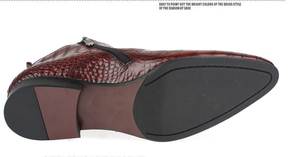 Stivali da uomo realizzati in pura pelle da Europa e America. Scarpe alte. Scarpe formali a punta con motivo in pietra - Product Image 3