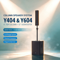 Haut-parleur colonne Y404 & Y604 Pro avec subwoofer et haut-parleurs NEO actifs 2000W 8Ohm – Solution sonore complète pour l'intégration de systèmes audio