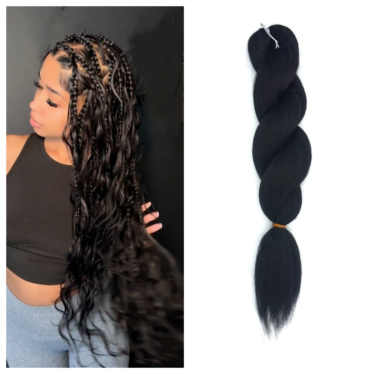 High Temperature Matte Heat Resistant Fiber Braiding Hair 22inches 60g Jumbo Braid Synthetic for Dreadlocks Crochet Braids