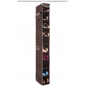 10-Shelf Hanging Closet <b>Shoe</b> Organizer with Side Mesh Pockets Space Saving <b>Shoe</b> Holder &Storage Great for <b>Shoes</b> Handbags Purses - Product Image 1