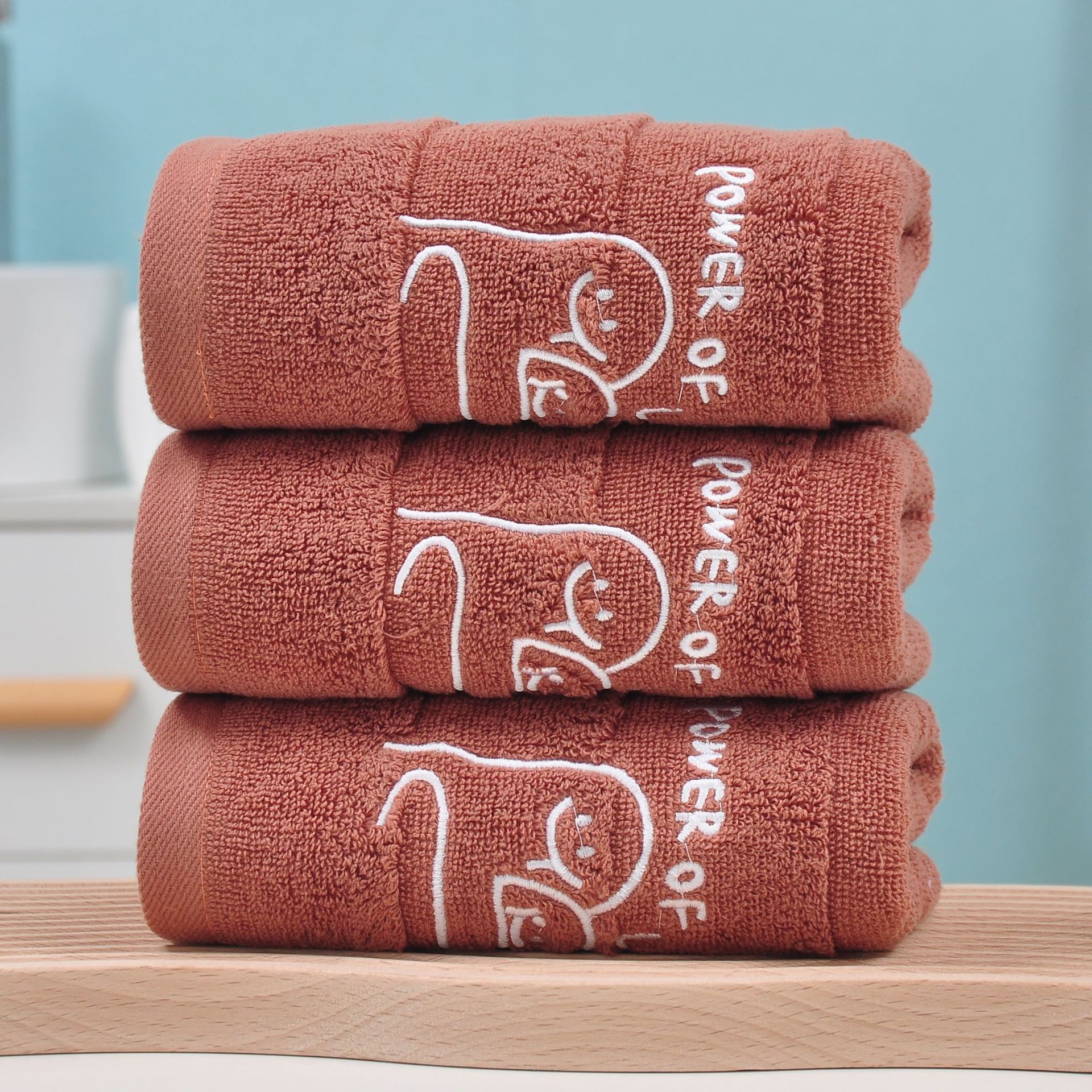 ผ้าขนหนู Hug สีแดงอิฐ