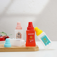Bouteille de sauce soja vide en plastique, mini, mignonne et portable, personnalisable OEM ODM, pour miel, moutarde, ketchup, vinaigrette, 25 ml