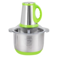 Bol en acier inoxydable électrique commercial 300W 3L, 4 lames pour hachoir à viande avec logo personnalisé acceptable