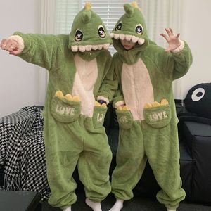 <span class=keywords><strong>Pigiama</strong></span> <span class=keywords><strong>Invernale</strong></span> Intero Personalizzato da Donna in Coral Fleece Caldo e Oversize in Stile Cartone Animato per Giochi di Ruolo di Coppia - Product Image 5