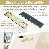 Indicateur Nettoyé/Saleté pour Lave-Vaisselle avec Aimant, Indicateur Premium en Acier Inoxydable avec Aimant pour Décoration de Cuisine Domestique