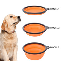 Gobelet pliable en silicone pour animaux de compagnie, écologique, pour les voyages en plein air, 350/650/1000 ml, bol à eau et à nourriture pour chien, pliable et portable