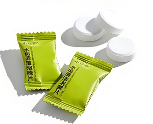 Nettoyant pour cuvettes de toilettes, comprimés effervescents pour le nettoyage des biberons, comprimés effervescents déboucheurs de canalisations à action lente Pure White, machine d'emballage - Product Image 5