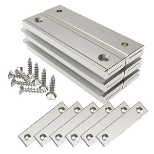 Imán Rectangular Magnetpro de 30 kg de Fuerza, 60 x 13.5 x 5 mm, para Uso Doméstico e Industrial, con Contrapeso y Cápsula de Acero - Product Image 1