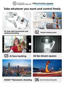 2025 Mini trípode cardán plegable <span class=keywords><strong>estabilizador</strong></span> <span class=keywords><strong>de</strong></span> 3 ejes inalámbrico AI seguimiento 2500mAh batería Selfie Stick Time-Lapse fotografía teléfono - Product Image 2