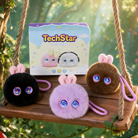 Jouet en peluche intelligent AI multicolore, lapin interactif avec yeux LED, chat vocal, WiFi, compagnon kawaii pour filles