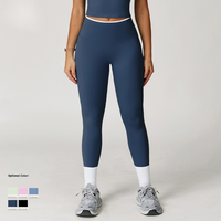 Leggings de yoga taille haute unis pour femmes, respirants, écologiques, séchage rapide, pour le sport, la course, la gym, le fitness, couleur contrastante