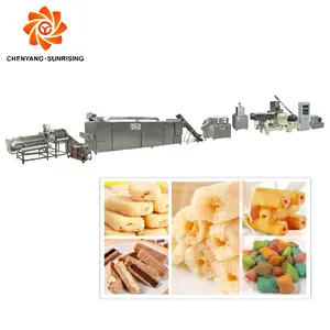 Automatic Puffing Corn Fill Pillow Bar Machine Chocolate Core Filled Snack Food Extruder Machine