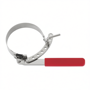 Llave ajustable de acero Fervi con mango rojo para mantenimiento de filtros de aceite - Product Image 2
