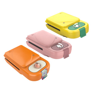 3 In 1 Breakfast <b>Maker</b> Multifunction Electric Toast <b>Waffle</b> Sandwich <b>Maker</b> Home Use With Timer Mechanical Control Plastic Housing - Product Image 1