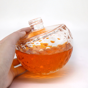Usine 500ml pomme forme bouteille d'alcool personnalisé clair vide Brandy whisky rhum Gin boisson vin verre bouteilles d'alcool - Product Image 3