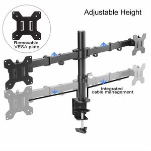 Dual Adjustable Flexible Metal LCD Monitor <b>Stand</b> for Computer Desk in Stock - Product Image 5