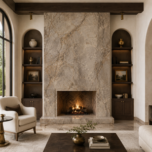Losa de piedra sinterizada con aspecto de mármol gris Mormandy, baldosa de porcelana con aspecto de mármol pulido de 1600 x 3200 x 12 mm para pared - Product Image 4