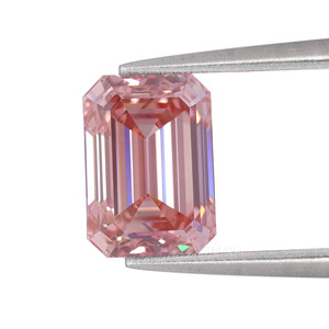 Lab Grown Pink Emerald Cut Diamond 1ct 2ct 3ct For Jewelry Making - Product Image 1