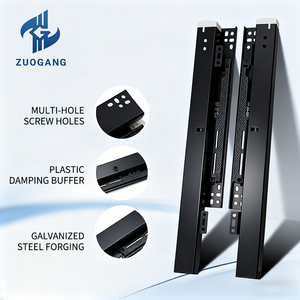 Đồ Nội Thất Hiện Đại Phụ Kiện Cho Nhà Bếp Ăn Phòng Ngủ-Mở Rộng Đầy Đủ 3 Lần Thép Màu Đen Mềm Đóng Đệm Ẩn Ngăn Kéo Trượt - Product Image 4