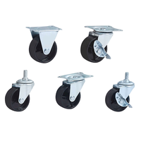 Roulettes industrielles légères en polypropylène de 1,5, 2, 2,5 et 3 pouces (40/50/63/75 mm) pour équipements d'intérieur