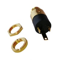 Resh produce-Mini conector de teléfono hembra de 3 pines, Conector de audio de 1/8 "y 3,5mm con tuerca