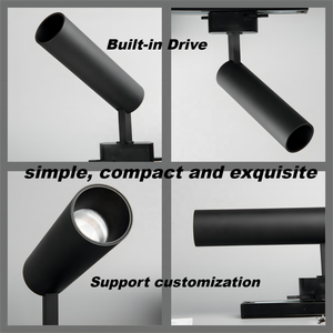 8 wát LED lõm gắn spotlight có thể điều chỉnh <span class=keywords><strong>zoom</strong></span> thay đổi độ sáng thiết kế hiện đại AC220V Nhôm Cơ thể theo dõi ánh sáng trong Black & White - Product Image 3