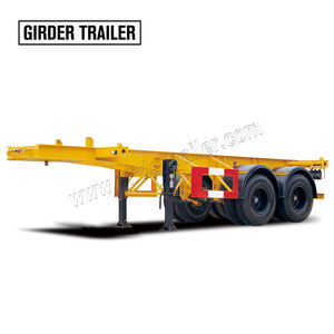 Baru atau Bekas 2 As Roda 20 Kaki 40 Ft Kontainer <span class=keywords><strong>Intermodal</strong></span> <span class=keywords><strong>Chassis</strong></span> 20 Ft Memuat Containet Trail Trailer untuk dijual - Product Image 6