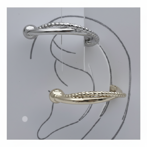 Orecchini a Clip geometrici placcati in oro alla moda gioielli di perle con materiali in rame e ottone - Product Image 1